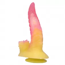 Силиконовый фаллоимитатор Flame Beast - 22,5 см разноцветный 