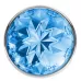 Малая серебристая анальная пробка Diamond Light blue Sparkle Small с голубым кристаллом - 7 см нежно-голубой 