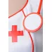 Костюм строгой медсестры белый с красным XL