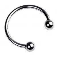 Серебристая подкова на головку пениса серебристый 