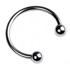 Серебристая подкова на головку пениса серебристый 