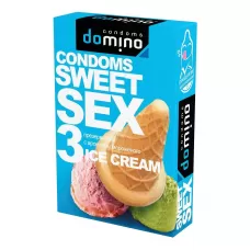 Презервативы для орального секса DOMINO Sweet Sex с ароматом мороженого - 3 шт  