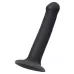 Черный фаллос на присоске Silicone Bendable Dildo M - 18 см черный 