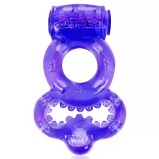 Фиолетовое эрекционное виброкольцо с шипами фиолетовый 