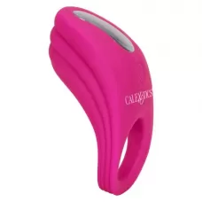 Розовое эрекционное виброкольцо с пультом Silicone Remote Pleasure Ring розовый 