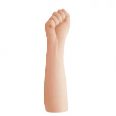 Телесный стимулятор в виде руки со сжатыми в кулак пальцами - 36 см телесный 