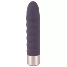 Фиолетовый мини-вибратор Elegant Diamond Vibe - 15 см фиолетовый 