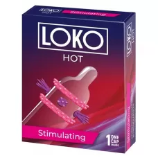 Стимулирующая насадка на пенис LOKO HOT с возбуждающим эффектом  