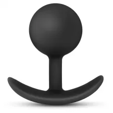 Черная анальная пробка Silicone Vibra Plug - 8,9 см черный 