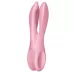 Розовый вибратор Threesome 1 с  пальчиками розовый 