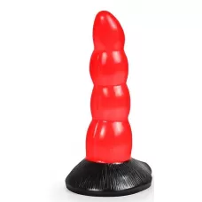 Красно-черный фаллоимитатор-елочка - 20 см красный с черным 