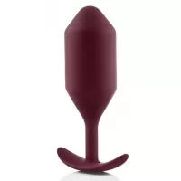 Бордовая пробка для ношения B-vibe Snug Plug 5 - 14 см бордовый 