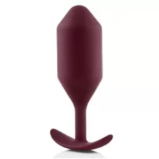 Бордовая пробка для ношения B-vibe Snug Plug 5 - 14 см бордовый 