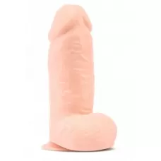 Телесный фаллоимитатор на присоске Pink Vibe - 22 см телесный 