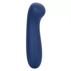 Синий вибромассажер Cashmere Satin G - 15,25 см синий 