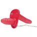 Красный женский страпон с вагинальной пробкой Bad Kitty - 18 см красный 