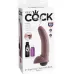 Коричневый фаллоимитатор с эффектом семяизвержения Squirting Cock with Balls - 22,9 см коричневый 