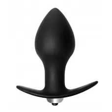 Чёрная анальная вибропробка Bulb Anal Plug - 10 см черный 