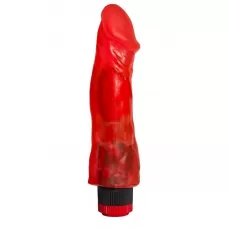 Красный реалистичный вибратор №27 - 19,5 см красный 