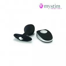 Черная пробка Mystim Rocking Vibe S с возможностью подключения к электростимулятору - 9,7 см черный 