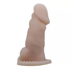 Телесная закрытая насадка на пенис - 13,3 см телесный 