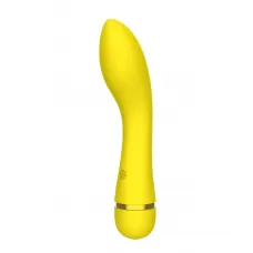 Желтый перезаряжаемый вибратор Whaley - 16,8 см желтый 