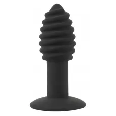 Черная анальная вибропробка Twist Butt Plug - 10,7 см черный 