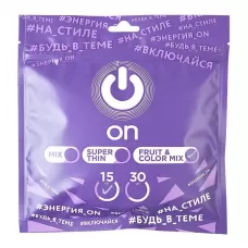 Цветные ароматизированные презервативы ON) Fruit   Color - 15 шт  