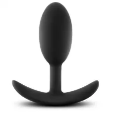 Черная анальная пробка Silicone Vibra Slim Plug Medium - 10,2 см черный 