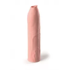 Телесная насадка-удлинитель Uncut Silicone Penis Enhancer - 17,8 см телесный 