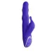 Фиолетовый вибромассажер с клиторальным стимулятором - 19 см фиолетовый 