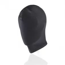 Черный текстильный шлем без прорезей для глаз черный 