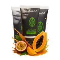 Набор из 3 съедобных лубрикантов JUJU со вкусом тропических фруктов  