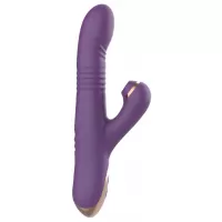 Фиолетовый вибратор-кролик с возвратно-поступательной стимуляцией фиолетовый 