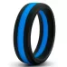 Черно-синее эрекционное кольцо Silicone Go Pro Cock Ring черный с синим 