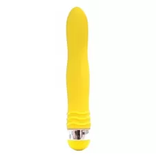 Желтый эргономичный вибратор Sexy Friend - 17,5 см желтый 