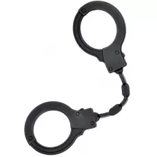 Черные силиконовые наручники A-Toys без ключа черный 