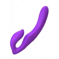 Фиолетовый безремневой вибрострапон с пультом Ultimate Strapless Strap-On - 22,22 см фиолетовый 