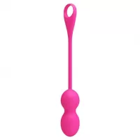 Розовые вагинальные шарики Elvira с управлением через смартфон розовый 