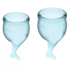 Набор голубых менструальных чаш Feel secure Menstrual Cup голубой 