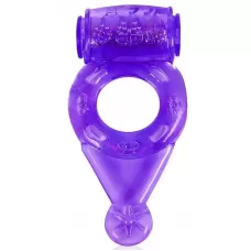 Фиолетовое эрекционное виброкольцо с шипиками фиолетовый 