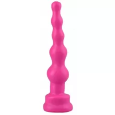 Ярко-розовый анальный стимулятор-ёлочка - 14,5 см ярко-розовый 