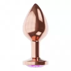Пробка цвета розового золота с фиолетовым кристаллом Diamond Amethyst Shine S - 7,2 см фиолетовый 