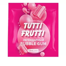 Саше гель-смазки Tutti-frutti со вкусом бабл-гам - 4 гр  