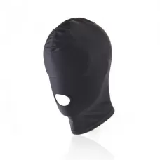 Черный текстильный шлем с прорезью для рта черный 