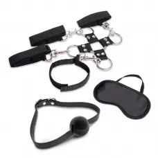 Набор для фиксации из 7 предметов Hogtie   Ball Gag Kit черный 