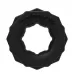 Чёрное эрекционное кольцо Spartan черный 