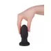 Чёрная овальная пробочка на ножке - 11,5 см черный 