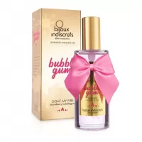 Разогревающее массажное масло Light My Fire Bubble Gum с ароматом бабл-гам - 100 мл  