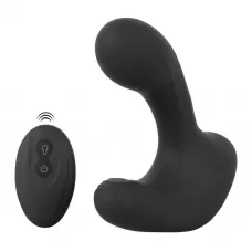Черная анальная вибропробка с функцией расширения RC Butt Plug with 3 functions черный 